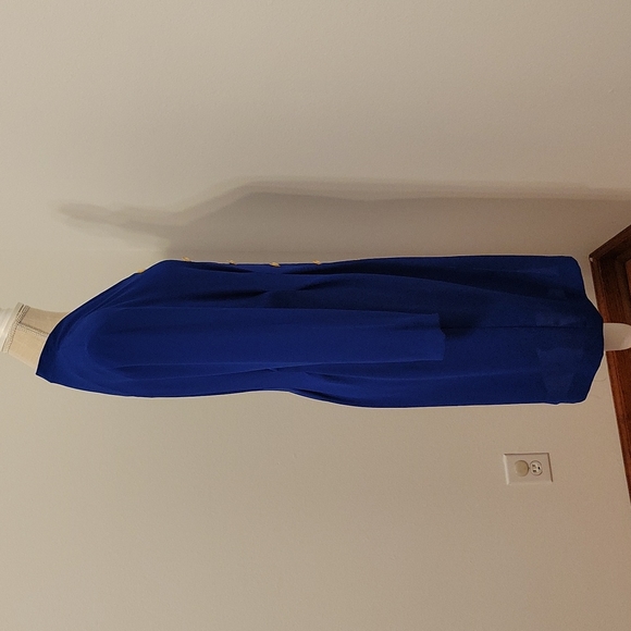 Chaus Dresses Vintage Royal Blue Button Down Chaus Dress In Size